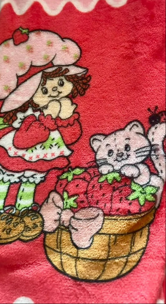 Manta / Frazada de Rosita Fresita (Strawberry Shortcake).