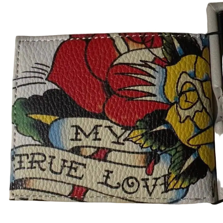 Cartera Ed Hardy Original Tipo Bifold Con Charola Organizadora.