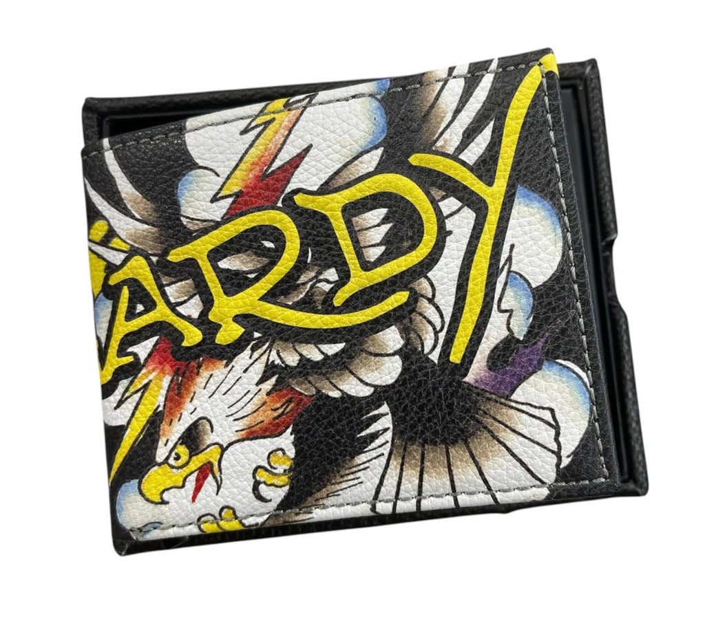 Cartera Billetera Ed Hardy Original Tipo Bifold Diseño Águila (sin Valet).