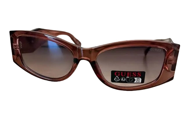Lentes De Sol Guess Originales Cafe/Rosdo Degradado Para Mujer.