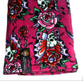 Toalla De Baño Ed Hardy Original - Calaveras Y Rosas.