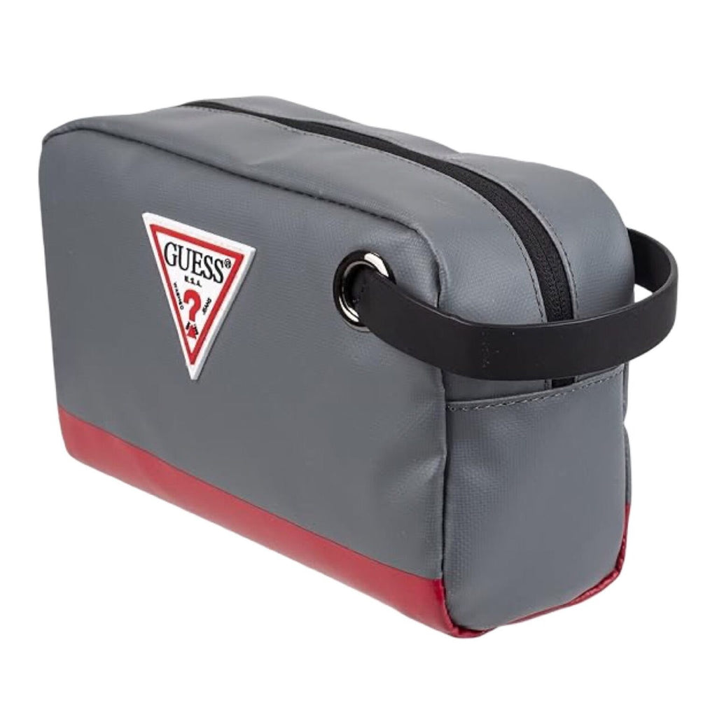 Neceser / Travel Kit Guess Original Gris Con Rojo.