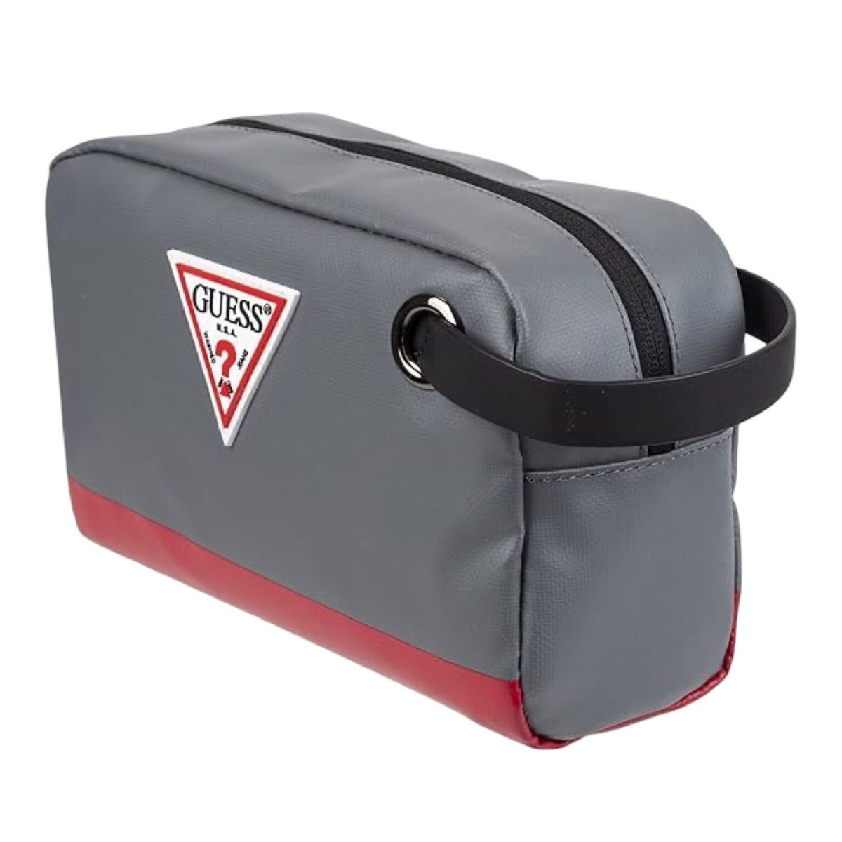 Neceser / Travel Kit Guess Original Gris Con Rojo.