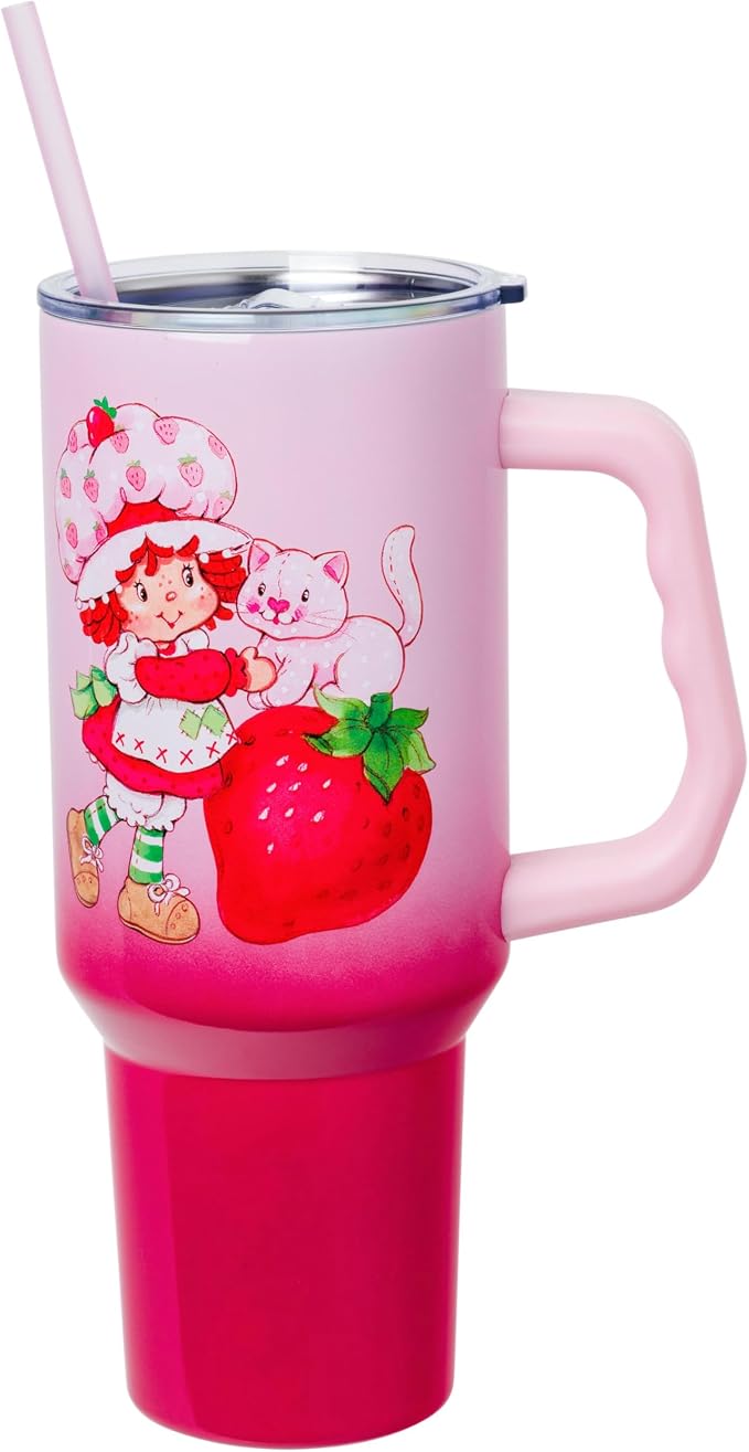 Termo Vaso Acero Inoxidable Rosita Fresita Strawberry Shortcake 40oz Con Asa