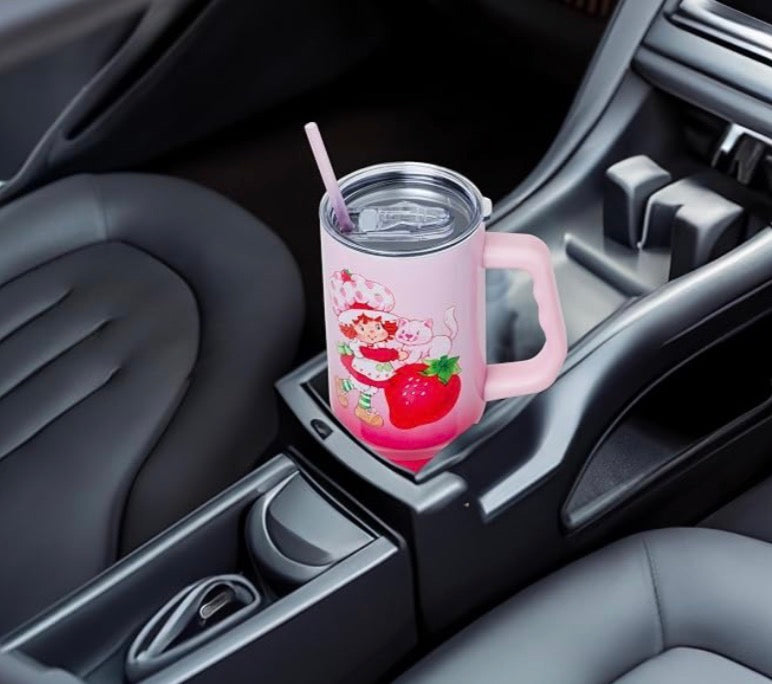 Termo Vaso Acero Inoxidable Rosita Fresita Strawberry Shortcake 40oz Con Asa