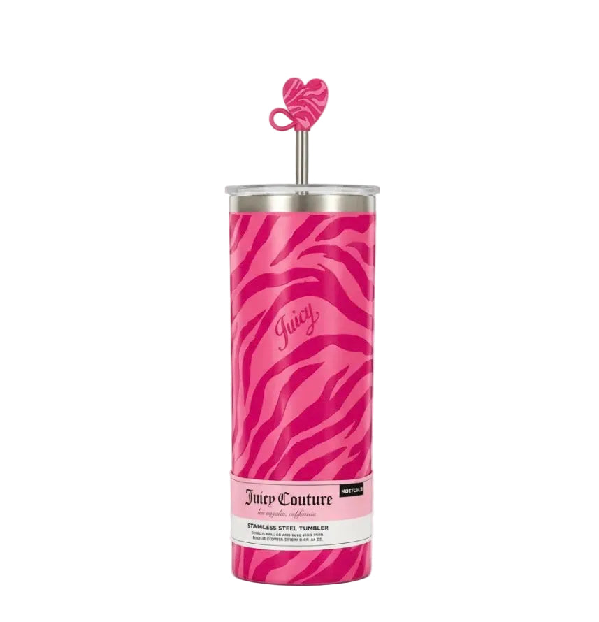 Termo Vaso Juicy Couture Acero Inoxidable 24oz Con Popote.