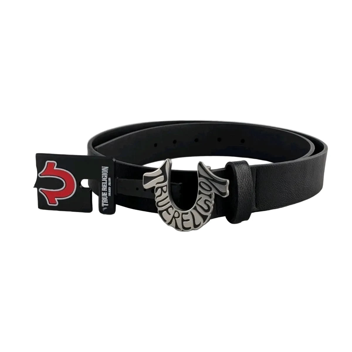 Cinturón True Religion Original Modelo Shoup Logo Buckle Piel Hombre.