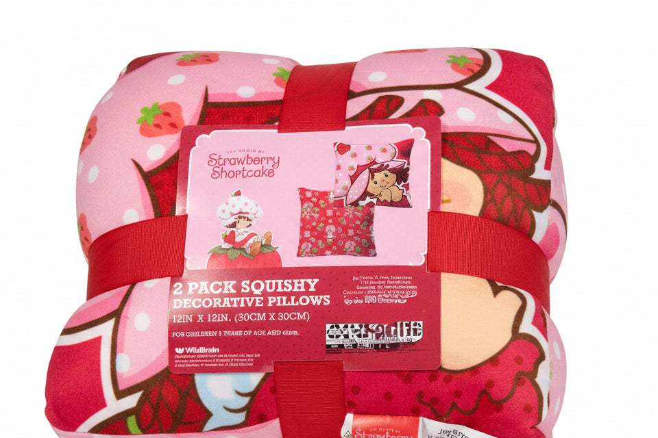 Set Exclusivo de 2 Cojines Decorativos de Strawberry Shortcake (Rosita Fresita).