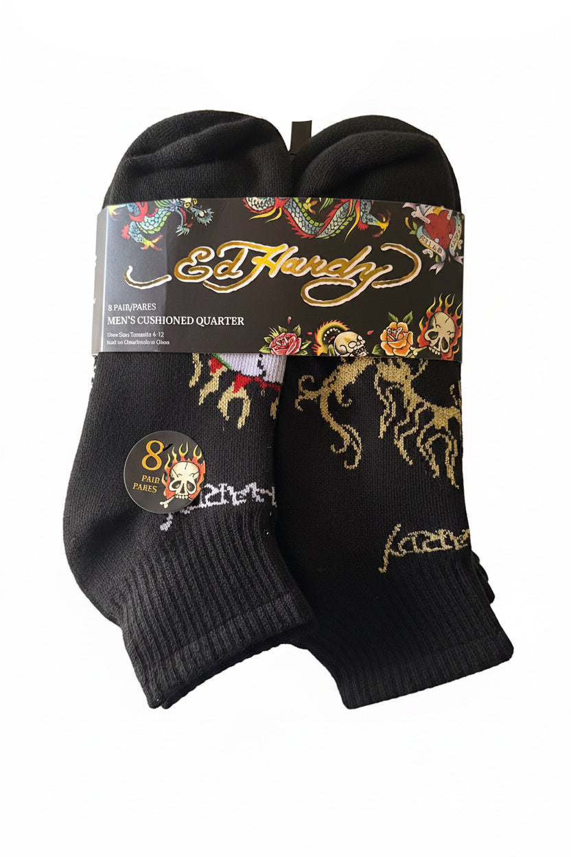 Calcetines Ed Hardy Hombre Paquete 8 Pares Original.