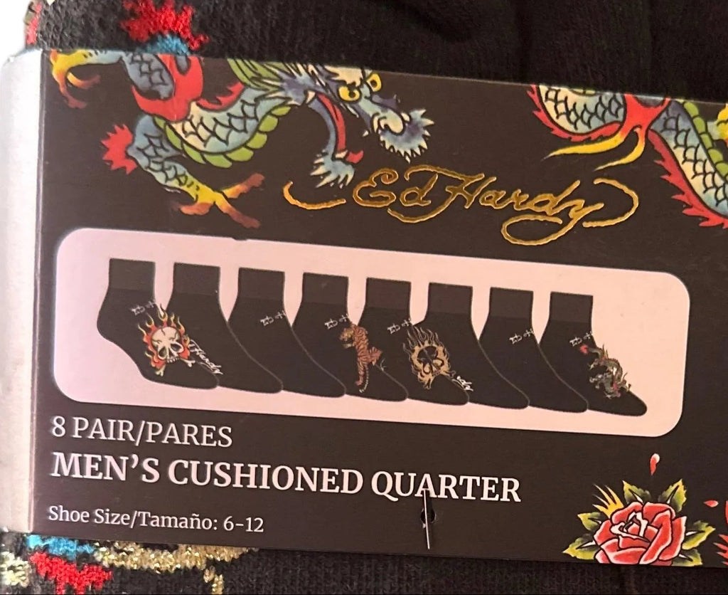 Calcetines Ed Hardy Hombre Paquete 8 Pares Original.