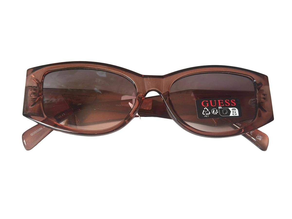 Lentes De Sol Guess Originales Cafe/Rosdo Degradado Para Mujer.