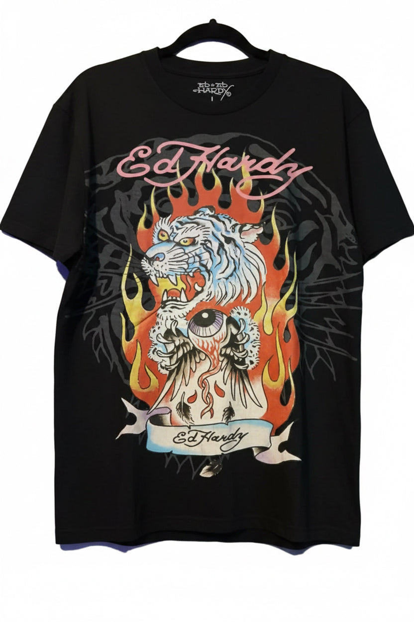 Playera Ed Hardy Tigre -Negro Original.